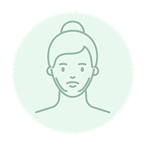 Minimalist illustration of a person’s face.
