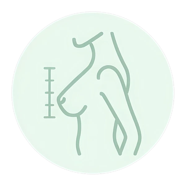 Outline of a human figure with measurement markings.
