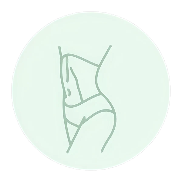 Minimalist line art of a woman's silhouette.
