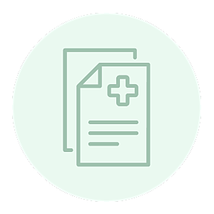 Medical documents with a cross symbol illustration